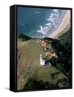 Aerial Byron Bay Lighthouse from the Air-null-Framed Stretched Canvas