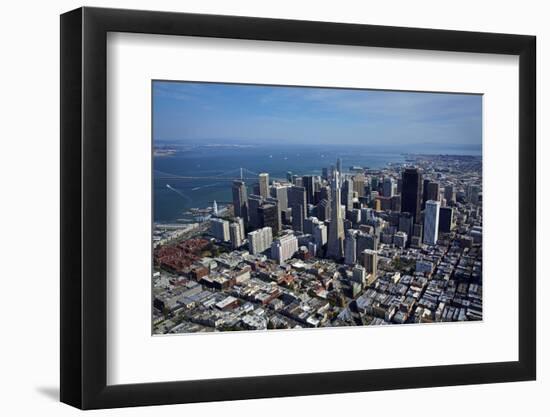 Aerial Cityscape of Downtown San Francisco, California-David Wall-Framed Photographic Print