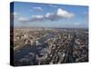 Aerial Cityscape Showing River Thames, Tower Bridge and Railway Tracks, London, England-Charles Bowman-Stretched Canvas