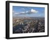 Aerial Cityscape Showing River Thames, Tower Bridge and Railway Tracks, London, England-Charles Bowman-Framed Photographic Print