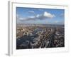 Aerial Cityscape Showing River Thames, Tower Bridge and Railway Tracks, London, England-Charles Bowman-Framed Photographic Print