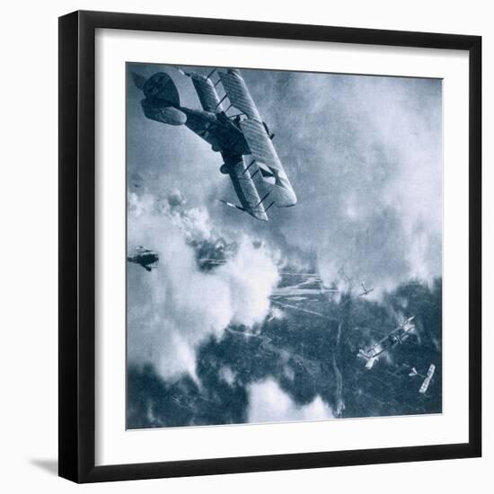 Aerial Combat on the Western Front, World War One-German photographer-Framed Giclee Print