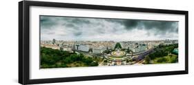 Aerial drone panoramic view of Parque Eduardo XII and Marques the Pombal-Alexandre Rotenberg-Framed Photographic Print