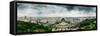 Aerial drone panoramic view of Parque Eduardo XII and Marques the Pombal-Alexandre Rotenberg-Framed Stretched Canvas