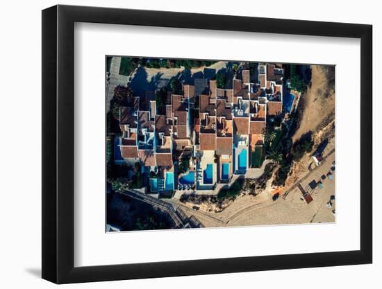 Aerial drone top down view of luxurious residences in Vale do Lobo-Alexandre Rotenberg-Framed Photographic Print