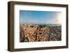 Aerial drone view of Baixa District, facing south towards the Tagus River-Alexandre Rotenberg-Framed Photographic Print