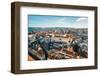 Aerial drone view of Carmo Church and surrounding historic neighbourhood in Chiado-Alexandre Rotenberg-Framed Photographic Print