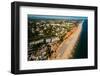 Aerial drone view of Vale do Lobo Beach, iconic beachfront resort and home-Alexandre Rotenberg-Framed Photographic Print