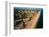 Aerial drone view of Vale do Lobo Beach, iconic beachfront resort and home-Alexandre Rotenberg-Framed Photographic Print