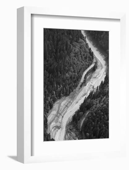 Aerial Flood of Road Surrounded by Trees-null-Framed Photographic Print