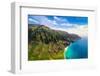 Aerial Landscape View of Spectacular Na Pali Coast, Kauai, Hawaii, USA-Martin M303-Framed Photographic Print