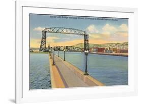 Aerial Lift Bridge, Duluth, Minnesota-null-Framed Art Print