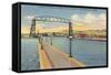 Aerial Lift Bridge, Duluth, Minnesota-null-Framed Stretched Canvas