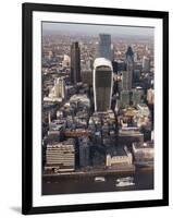 Aerial London Cityscape Dominated by Walkie Talkie Tower, London, England, United Kingdom, Europe-Charles Bowman-Framed Photographic Print