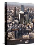 Aerial London Cityscape Dominated by Walkie Talkie Tower, London, England, United Kingdom, Europe-Charles Bowman-Stretched Canvas