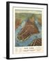 Aerial Map for Root and Tinker of New York-null-Framed Giclee Print