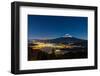 Aerial Mount Fuji with Kawaguchiko Lake at Night-vichie81-Framed Photographic Print