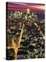 Aerial Night Shot of NYC-Rudi Von Briel-Stretched Canvas