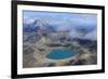 Aerial of a Blue Lake with Mount Ngauruhoe in the Background, Tongariro National Park, North Island-Michael Runkel-Framed Photographic Print