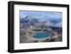 Aerial of a Blue Lake with Mount Ngauruhoe in the Background, Tongariro National Park, North Island-Michael Runkel-Framed Photographic Print