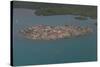 Aerial of a densely populated island, San Blas Islands, Kuna Yala, Panama, Central America-Michael Runkel-Stretched Canvas