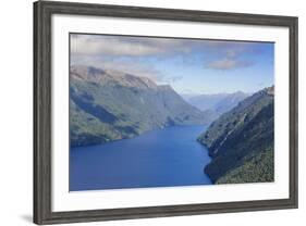 Aerial of a Huge Fjord in Fiordland National Park-Michael-Framed Photographic Print