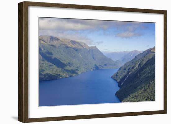 Aerial of a Huge Fjord in Fiordland National Park-Michael-Framed Photographic Print