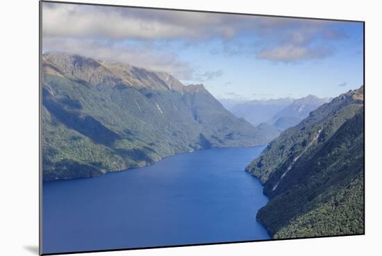 Aerial of a Huge Fjord in Fiordland National Park-Michael-Mounted Photographic Print