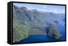 Aerial of a Huge Fjord in Fiordland National Park-Michael-Framed Stretched Canvas