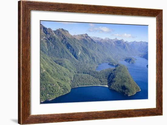 Aerial of a Huge Fjord in Fiordland National Park-Michael-Framed Photographic Print