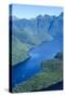 Aerial of a Huge Fjord in Fiordland National Park-Michael-Stretched Canvas