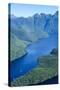 Aerial of a Huge Fjord in Fiordland National Park-Michael-Stretched Canvas