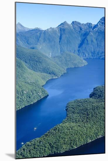 Aerial of a Huge Fjord in Fiordland National Park-Michael-Mounted Photographic Print