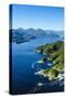 Aerial of a Huge Fjord in Fiordland National Park-Michael-Stretched Canvas
