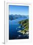 Aerial of a Huge Fjord in Fiordland National Park-Michael-Framed Photographic Print