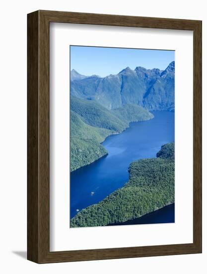 Aerial of a Huge Fjord in Fiordland National Park-Michael-Framed Photographic Print