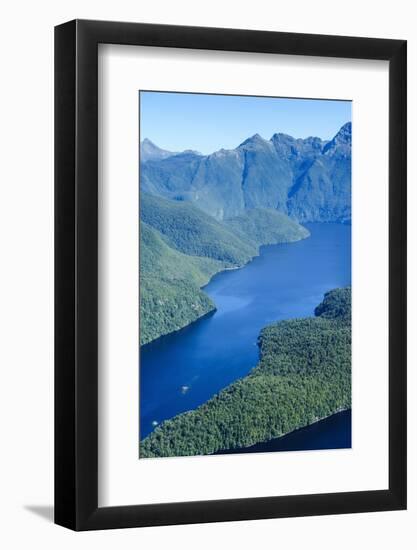 Aerial of a Huge Fjord in Fiordland National Park-Michael-Framed Photographic Print