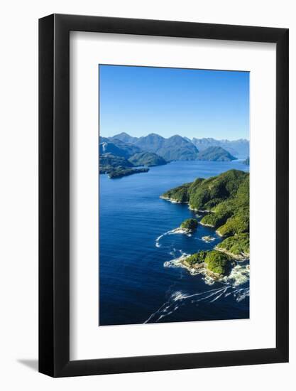 Aerial of a Huge Fjord in Fiordland National Park-Michael-Framed Photographic Print