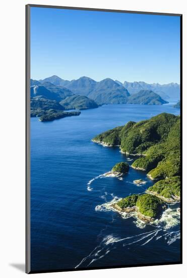 Aerial of a Huge Fjord in Fiordland National Park-Michael-Mounted Photographic Print