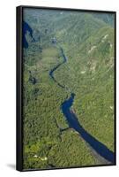 Aerial of a Little River Flowing Through the Untouched Mountains of Fiordland National Park-Michael-Framed Photographic Print