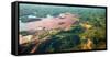 Aerial of a Mine Tailings Dan and Reservoir-Sloot-Framed Stretched Canvas