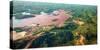 Aerial of a Mine Tailings Dan and Reservoir-Sloot-Stretched Canvas