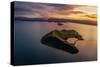 Aerial of a Small Island Named Sandey in Thingvallavatn or Lake Thingvellir, Iceland-Arctic-Images-Stretched Canvas