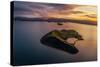 Aerial of a Small Island Named Sandey in Thingvallavatn or Lake Thingvellir, Iceland-Arctic-Images-Stretched Canvas