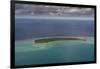 Aerial of Aitutaki lagoon, Rarotonga and the Cook Islands, South Pacific, Pacific-Michael Runkel-Framed Photographic Print