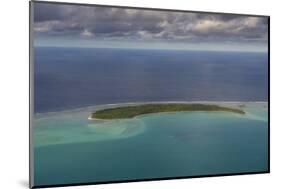 Aerial of Aitutaki lagoon, Rarotonga and the Cook Islands, South Pacific, Pacific-Michael Runkel-Mounted Photographic Print