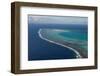 Aerial of Aitutaki lagoon, Rarotonga and the Cook Islands, South Pacific, Pacific-Michael Runkel-Framed Photographic Print