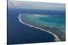 Aerial of Aitutaki lagoon, Rarotonga and the Cook Islands, South Pacific, Pacific-Michael Runkel-Stretched Canvas