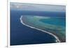 Aerial of Aitutaki lagoon, Rarotonga and the Cook Islands, South Pacific, Pacific-Michael Runkel-Framed Photographic Print