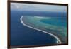 Aerial of Aitutaki lagoon, Rarotonga and the Cook Islands, South Pacific, Pacific-Michael Runkel-Framed Photographic Print